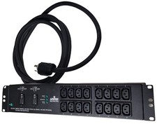 Leviton P1025-12L 208V 30A Unmetered Horizontal Power Distribution Unit Black OB picture