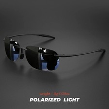 Rimless TR90 Sunglasses Polarized UV400 Lenses Lightweight Outdoor Men Glasses picture