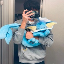 Anime Figure Soft Hug Series Fluffy Vaporeon 50cm Plush Toy Peluche Ani picture