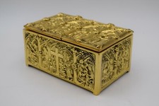 + Ornate Brass Tabernacle Key Box + Reliquary Relic Box + chalice co. (#816) + picture