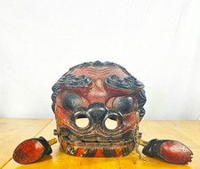 19th c. Japanese Meiji Parade Lion Shishi Mask Antique picture