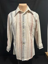 Vintage 70s Capri California Disco Shirt Mens M Deadstock Mod Psychedelic USA picture