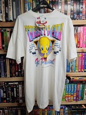 Tweety Bird True Vintage T-shirt XL Single Stitch Workout Gym Delta USA picture