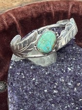 Vintage Old Pawn Native American Navajo Turquoise Bracelet Size 6 NEEDS REPAIR picture