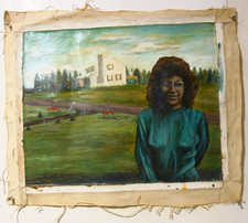 PORTRAIT OIL█PAINTING VINTAGE REALISM ART█SIGNED BUY ORIGINAL ANTIQUE REALIST PA picture