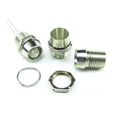 5 x 5mm LED Bezel Holder Mount Chrome / Silver Through-Hole Panel Display Case picture