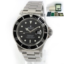 Rolex Submariner Date 16610 M-Serial 40mm Engraved Rehaut w/ Box & Booklets picture