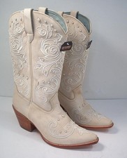 Shyanne Women's 11 B Cream Denisse Western Boots Snip Toe picture
