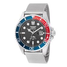 Invicta Pro Diver Curve 47176 Men's Quartz Watch Black Dial Blue/Red Bezel picture