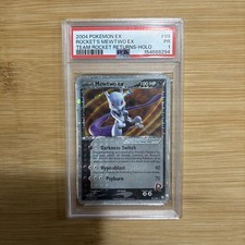 2004 POKEMON EX TEAM ROCKET RETURNS #99 ROCKET'S MEWTWO EX-HOLO PSA 1 picture