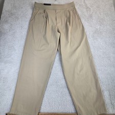 Lululemon Daydrift Relaxed Pleated Trouser Luxtreme Khaki Tan Mens Large New picture