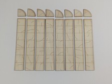 O Scale Old Cracked Sidewalk - 220 Scale Feet 1:48 Laser Cut Wood Layout Scenery picture