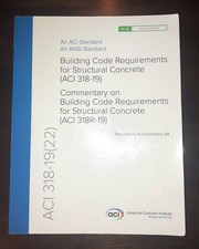 ACI CODE 318-19(22) Structural Concrete Manual Like New ISBN 9781641950565 picture