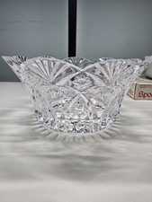 Vintage Cristal D’Arques Lead Crystal Serving Bowl 9.25 Diameter  picture