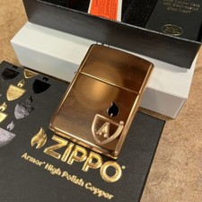 Zippo 46171, Zippo Limited Edition Solid Copper Case Armor Lighter, Black Insert picture