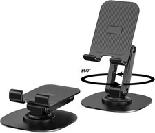 360° Rotatable Alloy Cell Phone Stand, Foldable Adjustable Desktop Holder picture