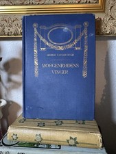 Antique 1909 Morgenrødens Vinger Danish Poetry George Taylor Rygh Gilt Cloth picture