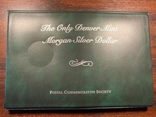 1921-D Morgan W/Stamps Brilliant Uncirculated ONLY Denver Mint Silver Dollar picture