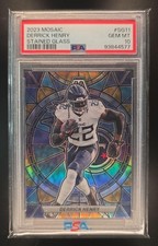 2023 Panini Mosaic Derrick Henry #SG-11 Stained Glass Titans PSA 10 picture