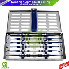 6Pcs Superior Composite Filling Instruments Titanium Blue Dental Restorative Kit picture