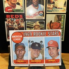 1969 Topps - High # Tom Hall, Bill Burbach, Jim Miles #658 (RC) EX picture