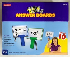 LAKESHORE: Write & Wipe Answer Boards Set of 10 (NEW, SHIPS FREE) picture