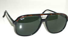 1980's VINTAGE B&L RAY BAN BLACK/TORT STYLE B G15 UV TRADITIONAL SUNGLASSES MINT picture