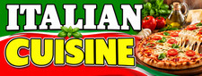 3ft x 8ft ITALIAN CUISINE Banner  (CAN BE PERSONALIZED) picture