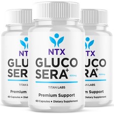 (3 Pack) Gluco Sera+ Advanced Blood Health Support Supplement GlucoSera+ 180Caps picture
