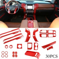 30PCS Red ABS Interior Central Control Decorative Trim For Toyota Tundra 2014-20 picture