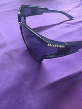 BALENCIAGA BB0039S Unisex Sunglasses Transparent  Blue Lens no original box picture