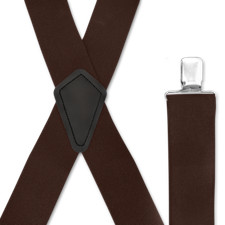Men's Suspenders - Strong Clips, Many Colors, X Style 1.5