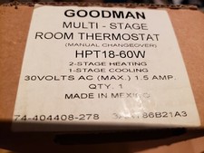 New Goodman HPT18-60w Heat Pump Thermostat multi-stage Manual Changeover  picture