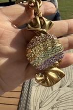Authentic COACH Candy Bag’s Charm Rainbow Pavé Crystals FOB Brass/Multi CDD09 picture