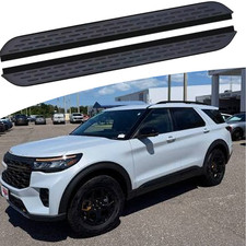 2pcs Running Boards Side Steps Fits For Ford Explorer 2020-2026 All Black Alumin picture
