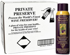 PRIVATE PRESERVE Wine Preserver Inert Gas Aerosol Bottle Sparging System x12 picture