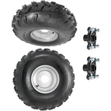 2pcs ATV Tire Wheel Assembly 4x110mm Tubeless for ATV Go Kart Quad 19x7.00-8 picture
