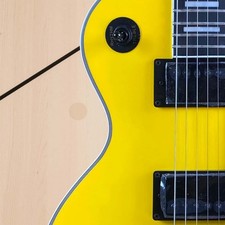 Custom Yellow Electric Guitar Black Hardware Black Pickguard Ships from the U.S. picture