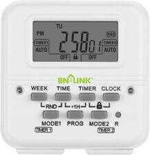BN-LINK 7 Day Heavy Duty Digital independent Programmable Timer Dual two Outlet  picture