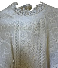 Alden Fashions Lace Wedding Dress /Veil Vintage Prairie ’s Full Length Small? picture