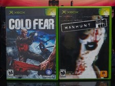 COLD FEAR (Microsoft Xbox, 2005) & MANHUNT (Xbox, 2004), discs CLEAN, ALL CIB picture