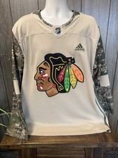 Chicago Blackhawks Adidas NHL Military Appreciation Authentic Jersey Camo Sz 54 picture