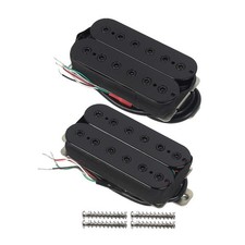 FLEOR Alnico 5 Black Humbucker 12 Hex Poles Electric Guitar N+Bridg 14K Pickups picture