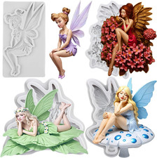 Butterfly Fairy Silicone Molds Elf Girl Polymer Clay Mold Set of 4 | DIY Craft picture