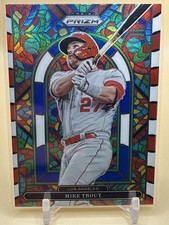 2022 Panini Prizm - Stained Glass Mike Trout #SG-5 Red White & Blue Prizm 🔴⚪️🔵 picture