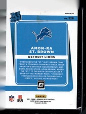 2021 Donruss Optic #228 Amon-Ra St. Brown Green Velocity picture