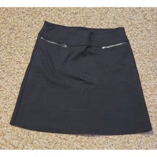 Athleta Strata A-Line Skirt Women's Size Medium Black Front Zip Pockets Black picture