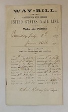 Rare 1867 Stage Coach Master Manifest Signed Agent Chas Mayhew Driver J. Bell picture