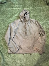 WW2 era USN US Navy Rubberized Foul Weather Anorak Pullover Poncho Deck Jacket picture