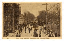 Waltham Massachusetts circa 1905 Watch Factory Noon Street Standard Postcard picture